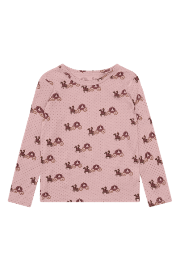 Hust & Claire Acel Caret ull/tencel trøye til barn - adobe rose