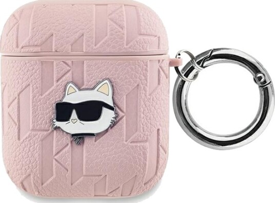 Karl Lagerfeld Karl Lagerfeld Kla2pgchpp Airpods 1/2 Deksel Rød/Rosa Monogram Choupette Head
