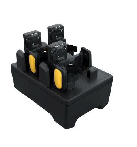 ZEBRA RS5100  4-SLOT RING SCANNER CHARGER ALLOWS CHARGING OF 4 RS5100 RING SCANNERS. REQUIRES PWR-BGA12V50W0WW DC CABLE CBL-DC-388A1-01 AND 3-WIRE