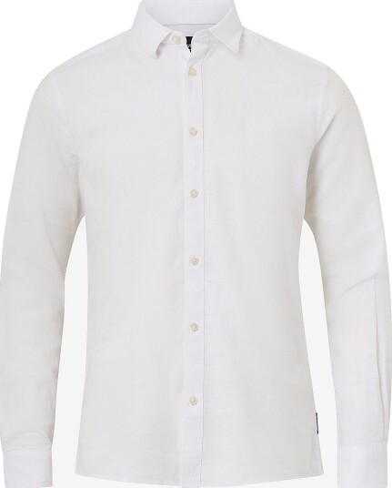 ONLY & SONS - Skjorte onsCaiden LS Solid Linen Shirt - Hvit