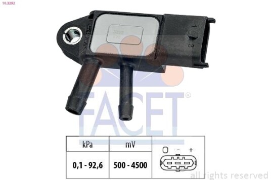 Sensor, avgasstrykk FACET 10.3292