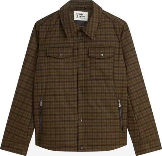 Scotch & Soda Houndstooth Quilted Jacket - SKY CAPTAIN CHECK - XL Scotch & Soda Houndstooth Quilted Jacket - SKY CAPTAIN CHECK - XL