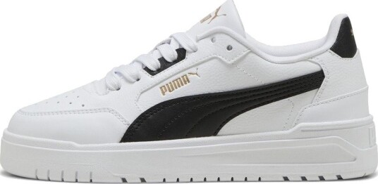 Shuffle Downtown Lo Jr PUMA White PUMA Black PUMA Gold størrelse 39
