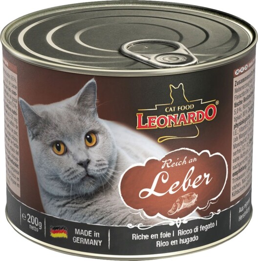 Leonardo Våtfôr All Meat Kattemat Rikt På Lever 6 X 200 G