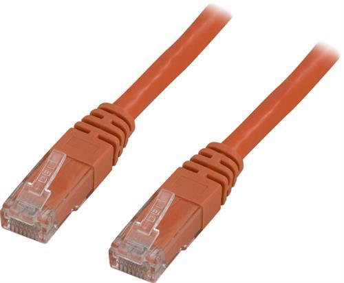 Deltaco Cat6 UTP Koblingskabel 15m RJ-45 Hann-Hann Oransje