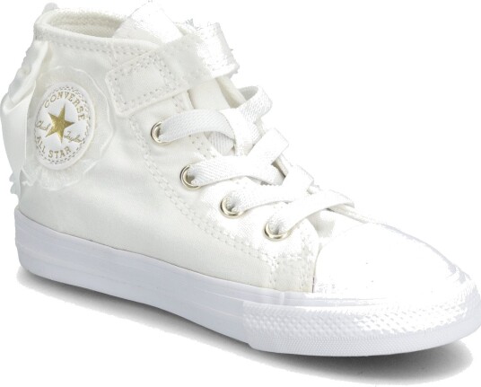Converse Ctas 1V Hi White/White/Gold White 25