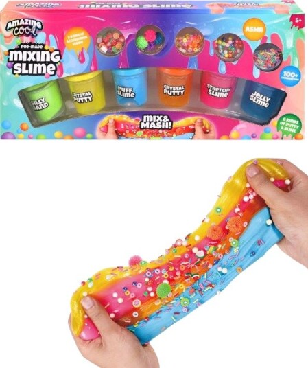 Amazing Cool Mega Slime Sett Med Tilbehør 6 Bokser