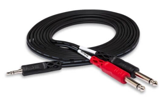 Hosa CMP153 bal. han-mini-Jack/2x ubal. han-Jack 3ft sort