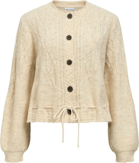 Object Objgunvi L/S Re Knit Cardigan Noos   MACADAMIA   M