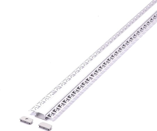 V Tac VT 8101 aluprofil må spartles fast 2 meter inkl. melkehvit deksel og ender V Tac VT 8101 aluprofil må spartles fast 2 meter inkl. melkehvit deksel og ender