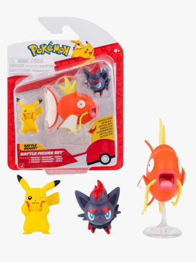 Pokémon Battle Figursett 3-pack med Pikachu, Magikarp og Zorua Pokémon Battle Figursett 3-pack med Pikachu, Magikarp og Zorua