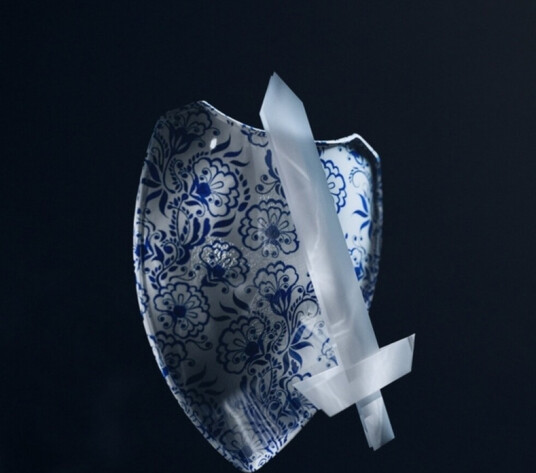 Porcelain Shield Paper Sword