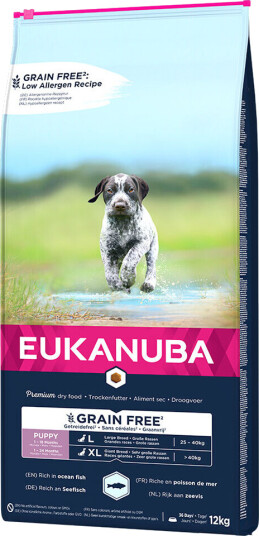 Eukanuba Grain Free Valpefôr for Store Raser Laks 12 kg Eukanuba Grain Free Valpefôr for Store Raser Laks 12 kg