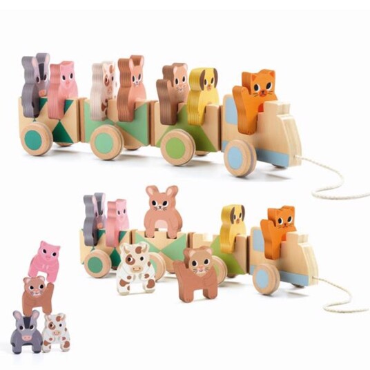 Djeco Pull Along Activity Train Djeco Pull Along Activity Train