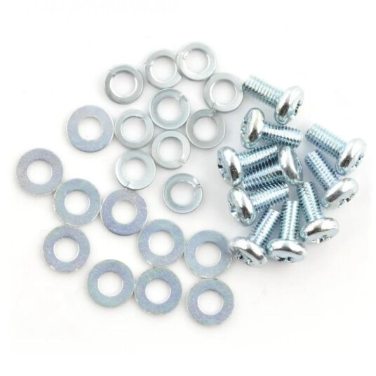 M3 skruer 6mm med flatskiver og fjærskiver – 10 stk M3 skruer 6mm med flatskiver og fjærskiver – 10 stk