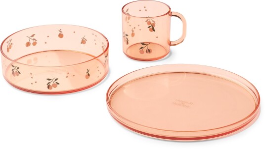 LIEWOOD Siva Tritan  Mønstret Matsett Peach/Sea Shell