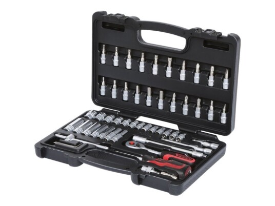 Ks Tools 911.0653, Støpselsett, 1/4", 53 Hoder, Kromvanadiumstål, 1,55 Kg