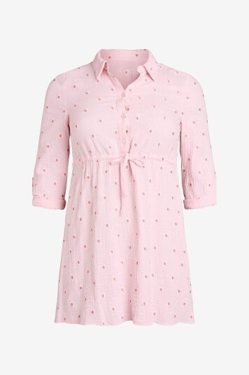 Zizzi Kjole vViva 3/4 Abk Dress Rosa