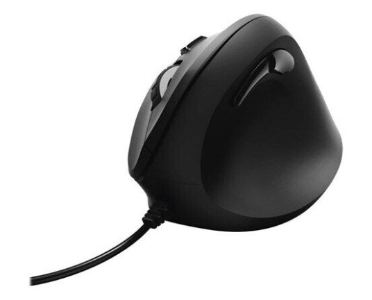 Hama EMC-500 Ergonomisk Mus med 6 Knapper - Kablet USB - Høyrehendt - Svart