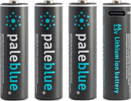 Pale Blue Li-ion Rechargeable AA Battery Pale Blue Li-ion Rechargeable AA Battery