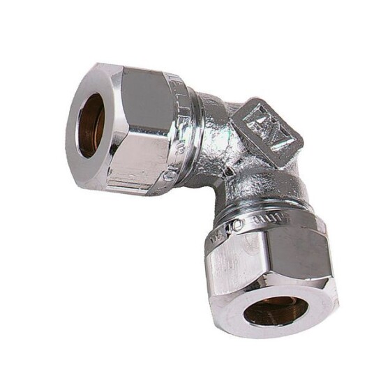 Vatette FG034040320 Vinkelkobling 90°, forkrommet 12 x 10 mm