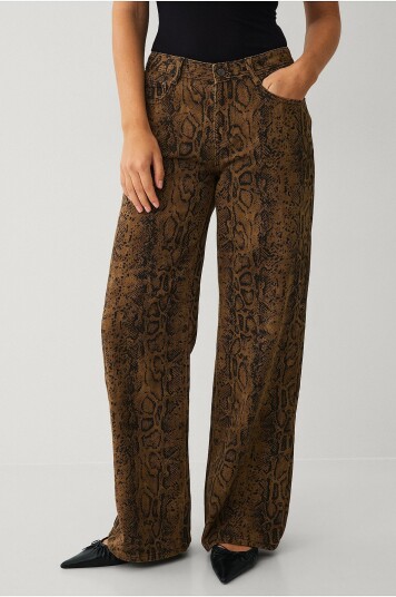Gina Tricot Jeans Snake Flerfarget