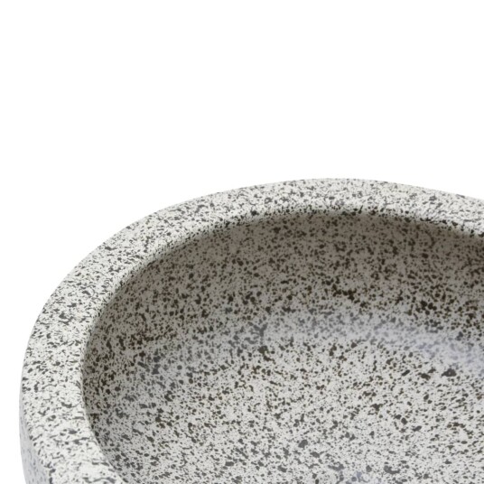 vidaXL Benkeservant grå rund Φ41x14 cm keramikk