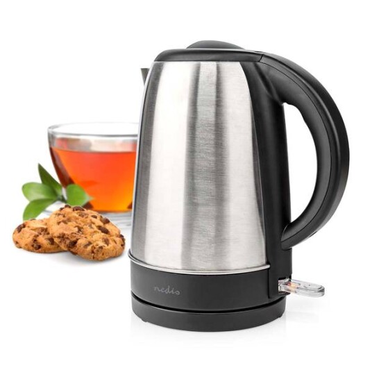 Nedis KAWK340EAL Vannkoker 1,7 L 2200 W Rustfritt Stål med Strix Kontroll