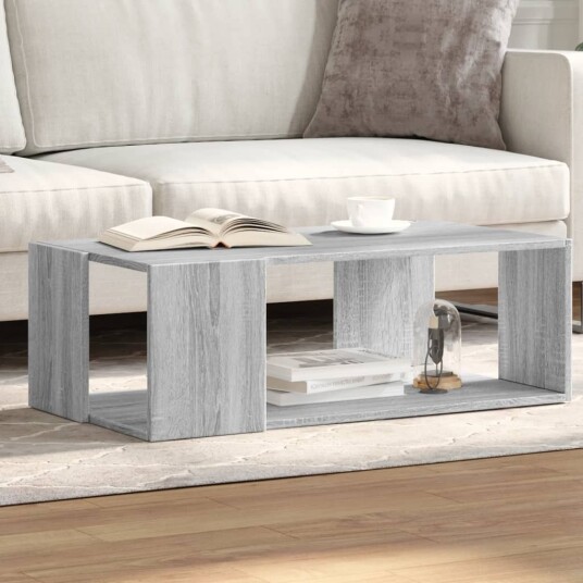 Salongbord grå sonoma 89,5x48x30 cm konstruert tre 848155 Salongbord grå sonoma 89,5x48x30 cm konstruert tre 848155