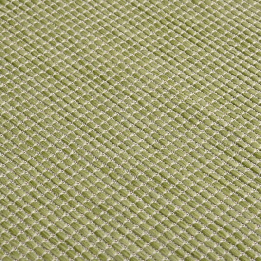vidaXL Utendørs flatvevd teppe 160x230 cm grønn