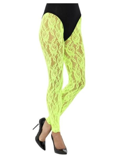 Fotløs Blonde tights - neon grønn