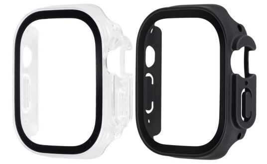 TRIACLE 360 SKJERMBESKYTTERDEKSEL APPLE WATCH ULTRA 49 MM 2-PAKNING SORT/TRANSPARENT