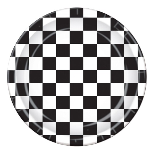 360 Degrees Ltd Papptallerkener Sjakkrutete - 8-pakning