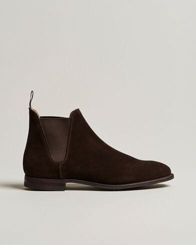 Crockett & Jones Chelsea 8 Boot Dark Brown Suede