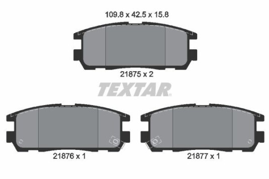 Bremseklosser TEXTAR 2187501 Bremseklosser TEXTAR 2187501