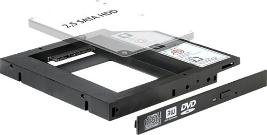 Delock 2.5" Harddiskramme 5.25" Slim Line Til 2.5" 61993 Delock 2.5" Harddiskramme 5.25" Slim Line Til 2.5" 61993