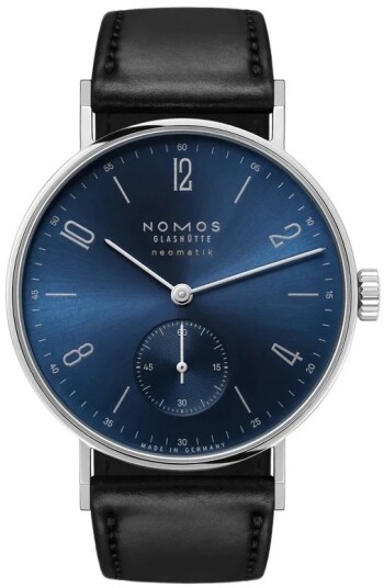 Nomos Glashütte Dameklokke N 190 Tangente Neomatik Blå/Lær Ø35 mm Nomos Glashütte Dameklokke N 190 Tangente Neomatik Blå/Lær Ø35 mm
