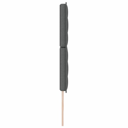 Sengegavl Linjer Design Mørk Grå 180 cm Stoff