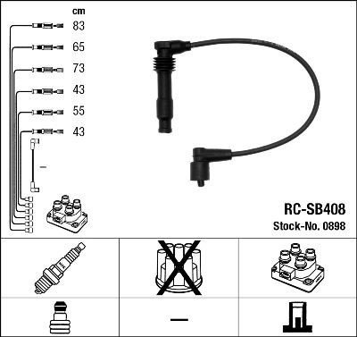 Tennplugg kabelsett NGK 0898