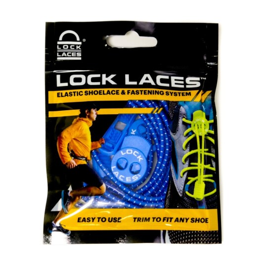 Lock Laces No Tie Shoelaces Royal Blue OneSize