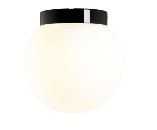 Ifö Classic Glob 30 cm taklampe IP54 - Svart/Opal glass Ifö Classic Glob 30 cm taklampe IP54 - Svart/Opal glass