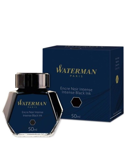 Waterman Fountain Pen Ink Intense Svart 50ml Bottle Waterman Fountain Pen Ink Intense Svart 50ml Bottle