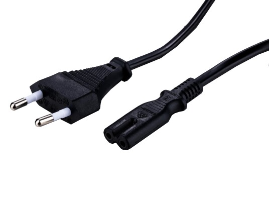 LinkIT strømkabel CEE 7/16 - C7 svart 2m Euro - C7 | 2 x 0,75mm² | PVC