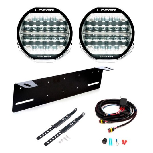 Ekstralys Lazer Sentinel 9 Highline Hvit Rund / 23 cm / 130W 2 stk Komplett pakke