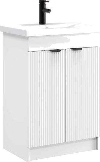  Baderomsinnredningssett Hvit 56 x 37,5 x 81 cm Konstruert tre