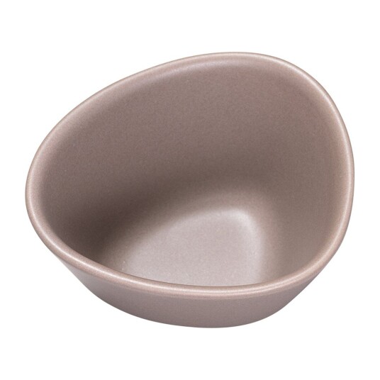 Lind DNA Curve Stoneware skål S 10x11 cm Warm grey