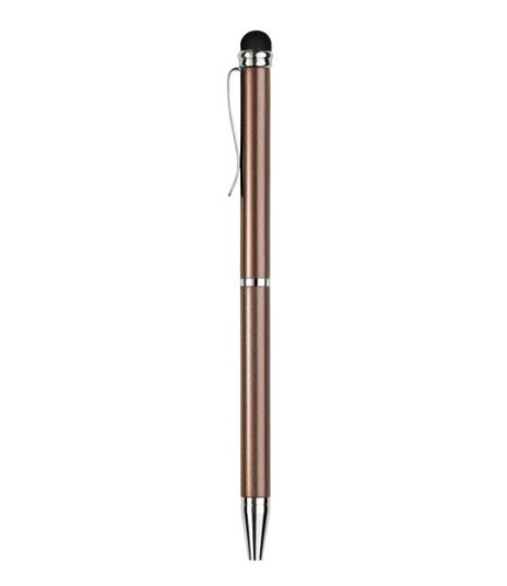 Kulepenn Burde m/stylus metallic brun