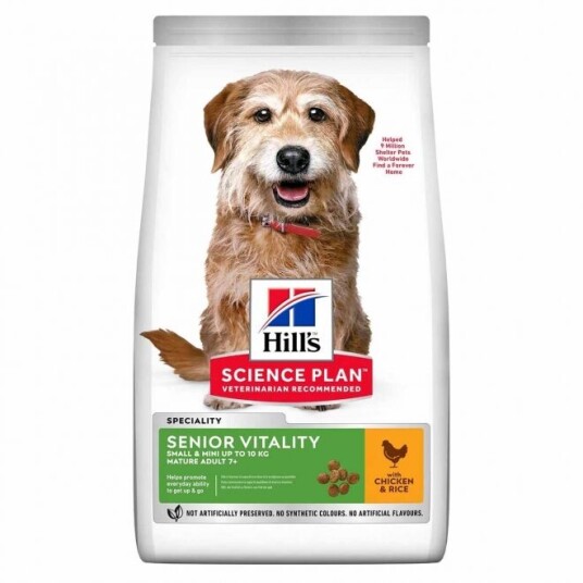 Hill's 7+ Vitality Tørrfôr for Små og Miniature Hunder med Kylling (6 kg) Hill's 7+ Vitality Tørrfôr for Små og Miniature Hunder med Kylling (6 kg)