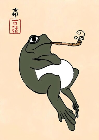 Namly Design Poster Frosk med Pipe POSTERZEPNYE