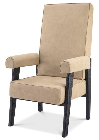 Milo skinnfåtölj beige nubuck hög Milo skinnfåtölj beige nubuck hög